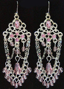 Pink Victorian Earrings
