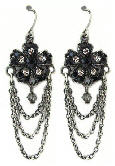 Black Crystal Gothic Earrings