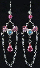Pink Chain Earrings