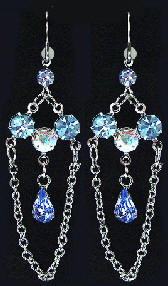 Blue Chain Earrings
