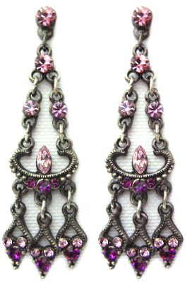 Purple Victoriana Gothic Earrings